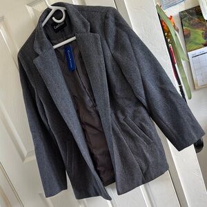 Gray Herringbone Blazer